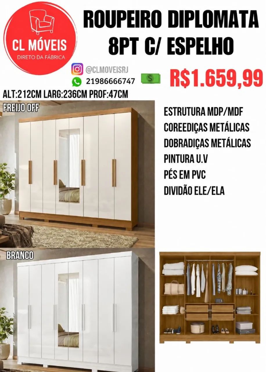 Guarda roupa direto da fábrica 