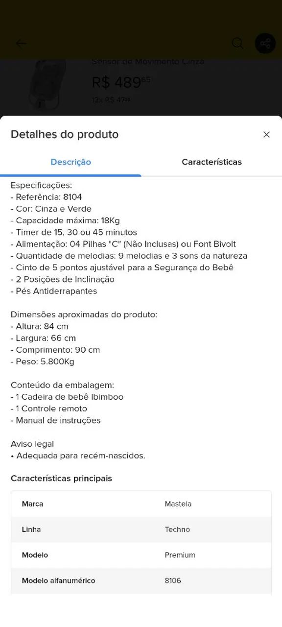 Cadeira Balanço  - Foto 5
