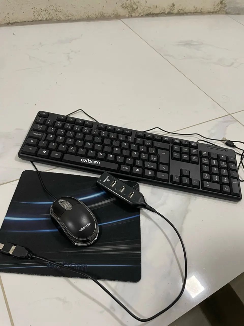Kit teclado,mouse pad hub,mouse e entrada tipo c - Foto 2