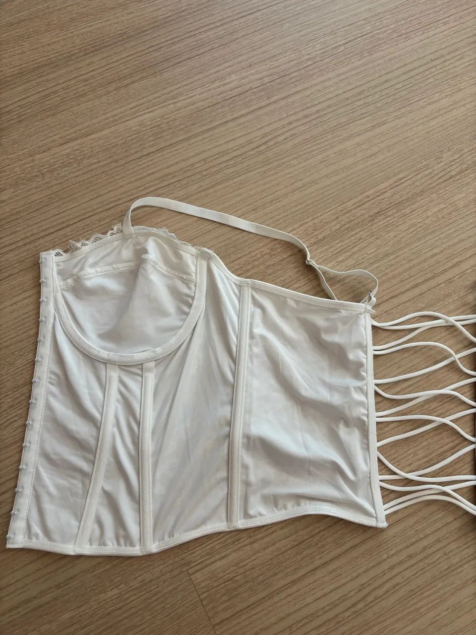 Corset branco de renda - Foto 3