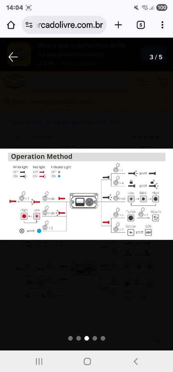 Lanterna Wuben X3 Pró Cabeça Giratória 180° Box Recarregável Branco Transparente - Foto 5