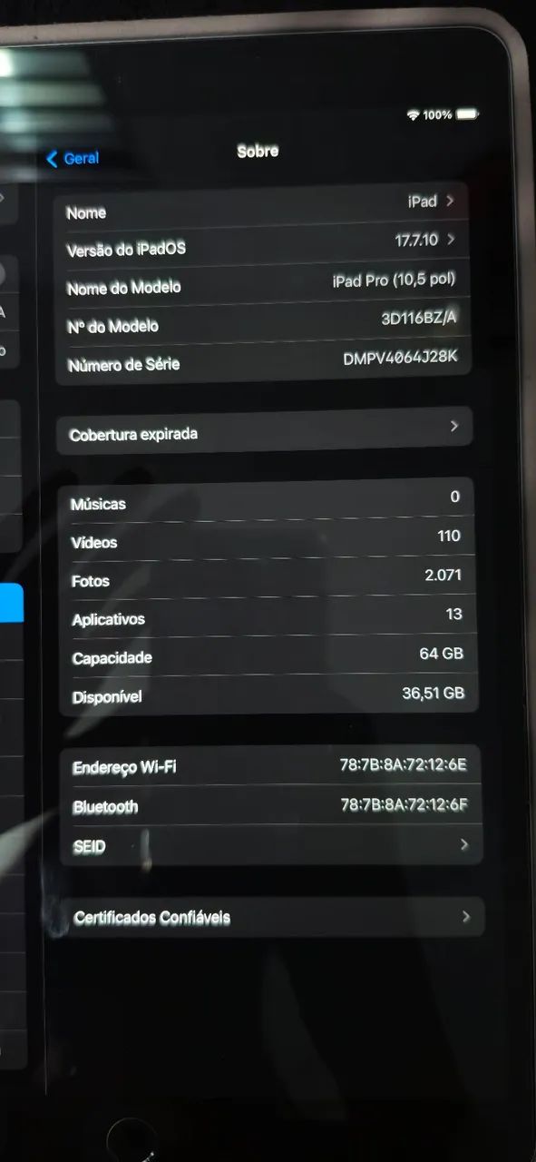 iPad Pro 10.5 polegadas (2017) 64gb - Modelo A1701 Wi-Fi + Pencil - Foto 4