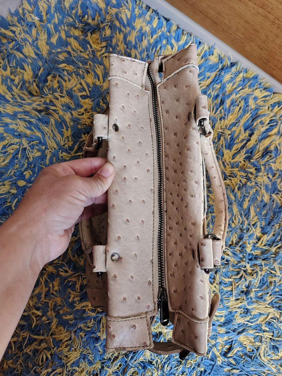 Bolsa couro de avestruz  - Foto 3