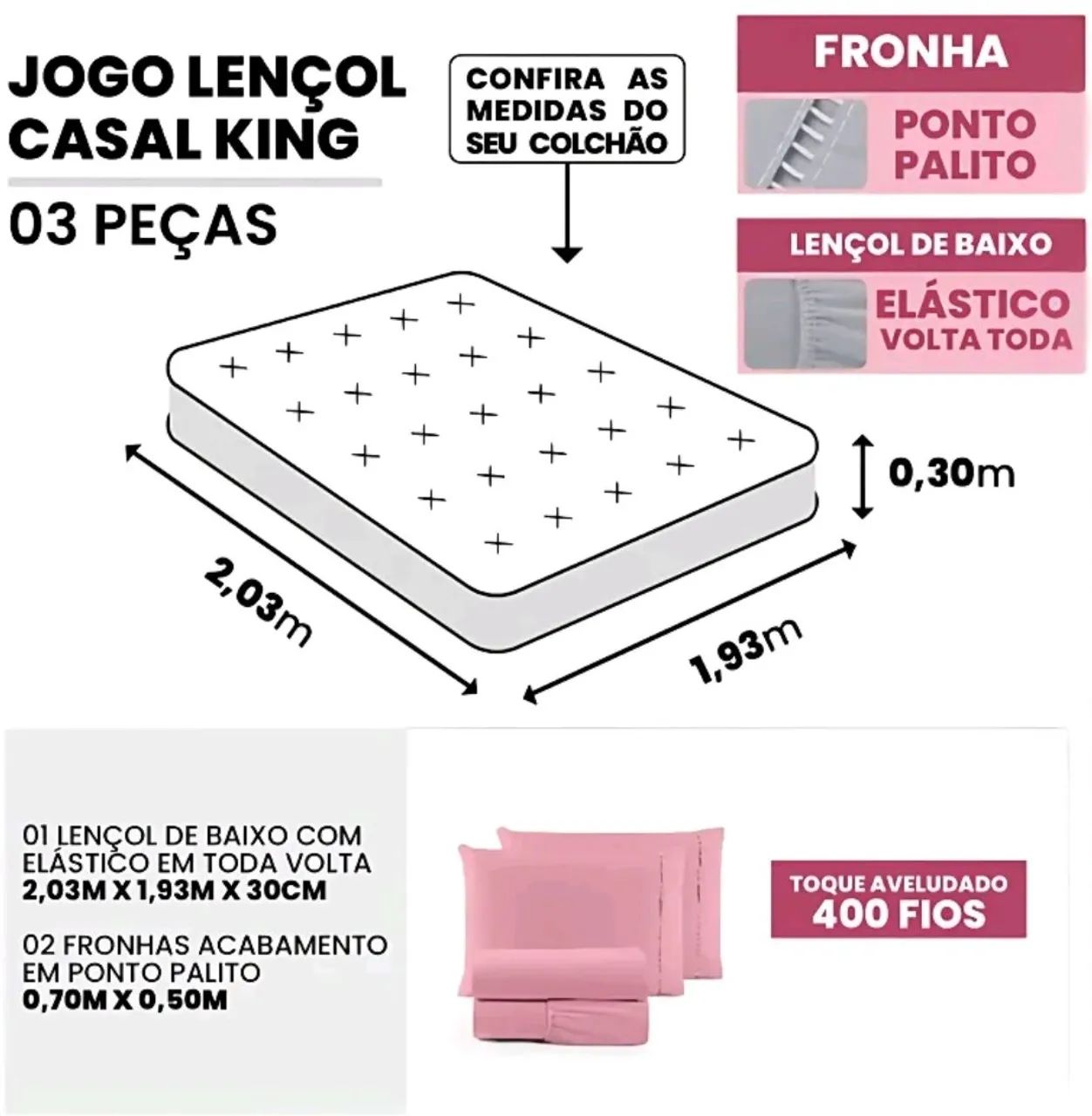 JOGO DE CAMA VARIOS TAMANHOS - Foto 3