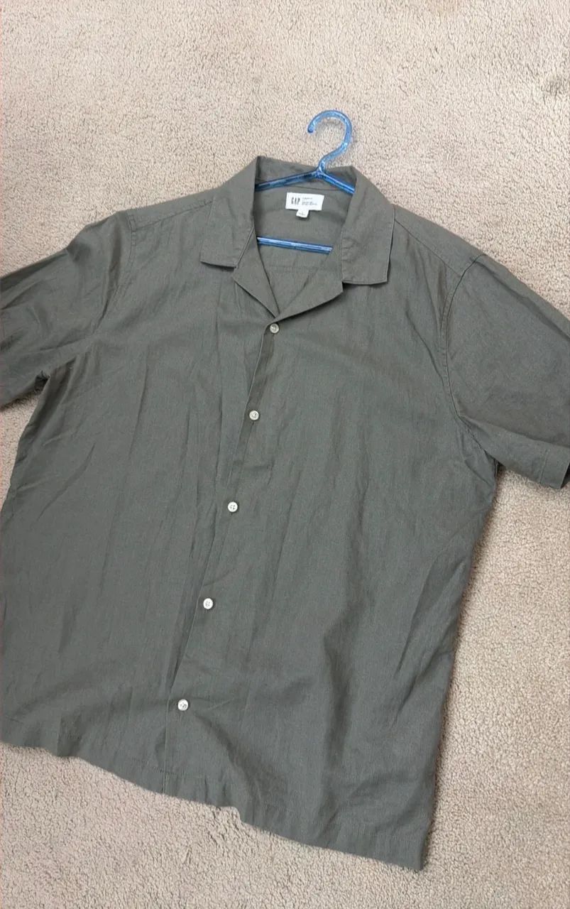 Camisa de Linho GAP gola cubana G - Foto 2