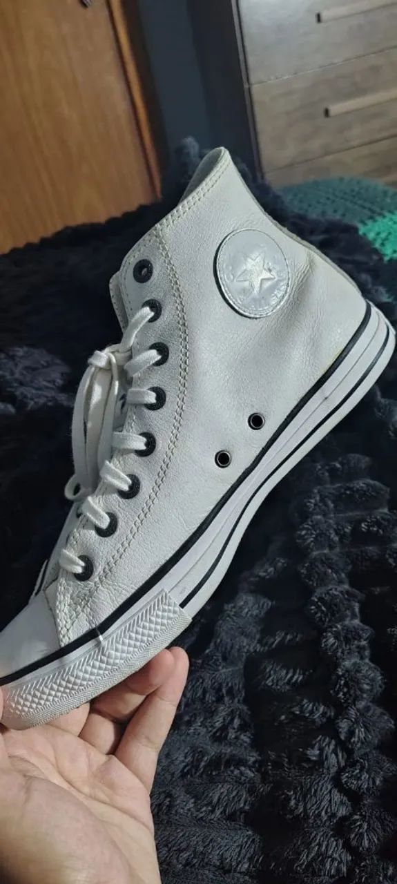 Converse Chuck Taylor All Star De couro, Branco - Foto 2