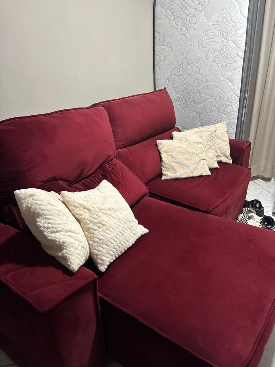 Sofá vermelho retrátil  - Foto 3