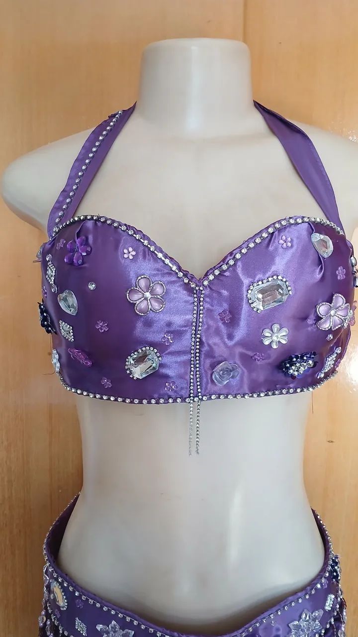 Roupa de dança do ventre Roxa.  - Foto 5