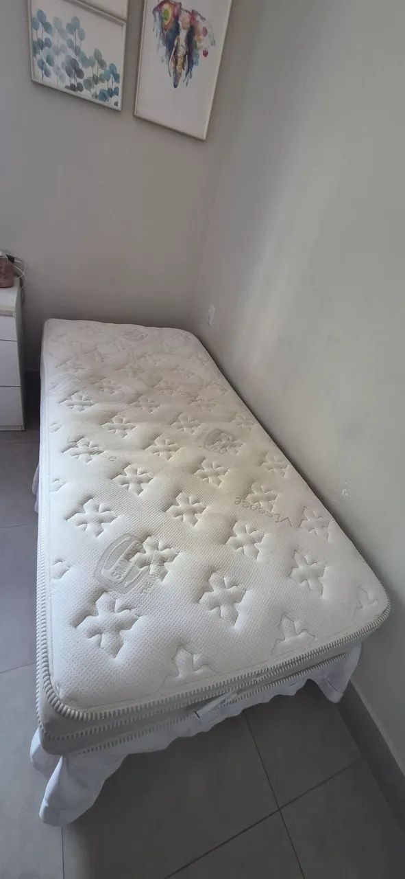 Base da cama + Colchão solteirão  - Foto 4