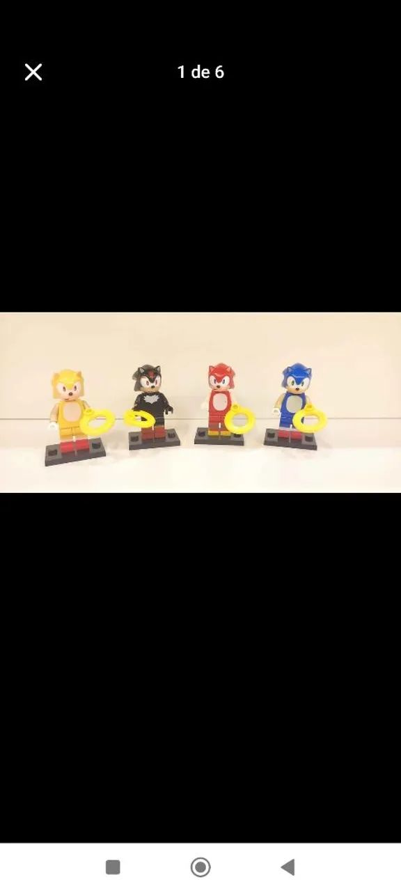 Bonecos Tron e Sonic 