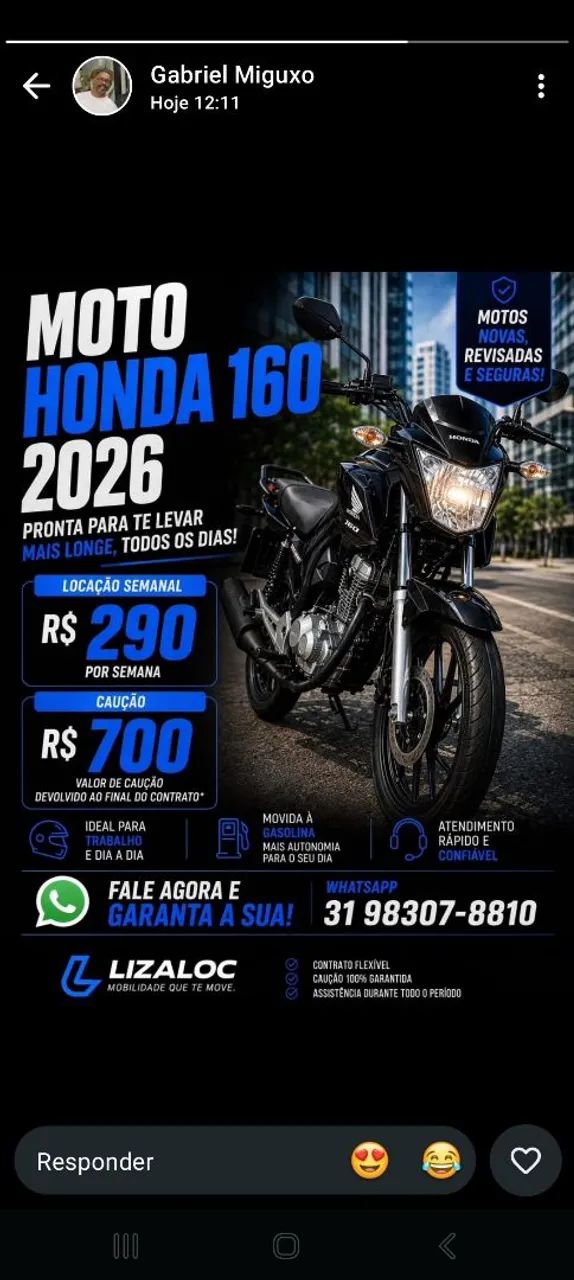 Locação de motos