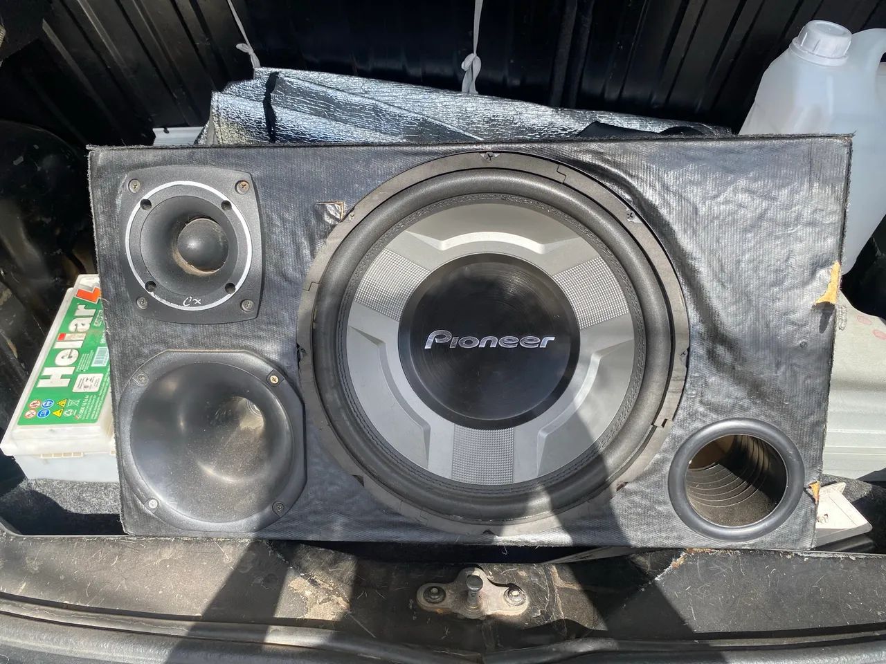 Caixa trio pioneer completa + módulo e bateria 