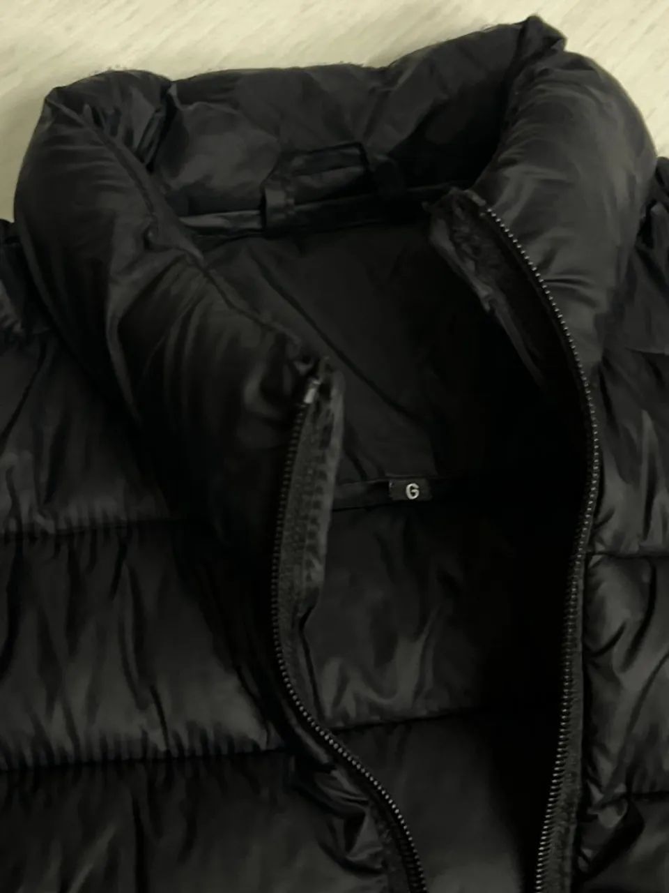Jaqueta puffer preta tamanho G