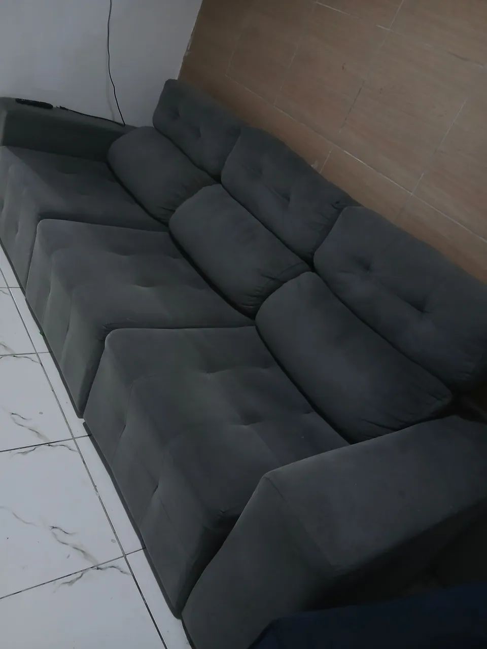  sofá grande cinza moderno  - Foto 2