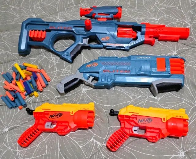 Kit Nerf Lançadores + Pistolas + 40 Dardos