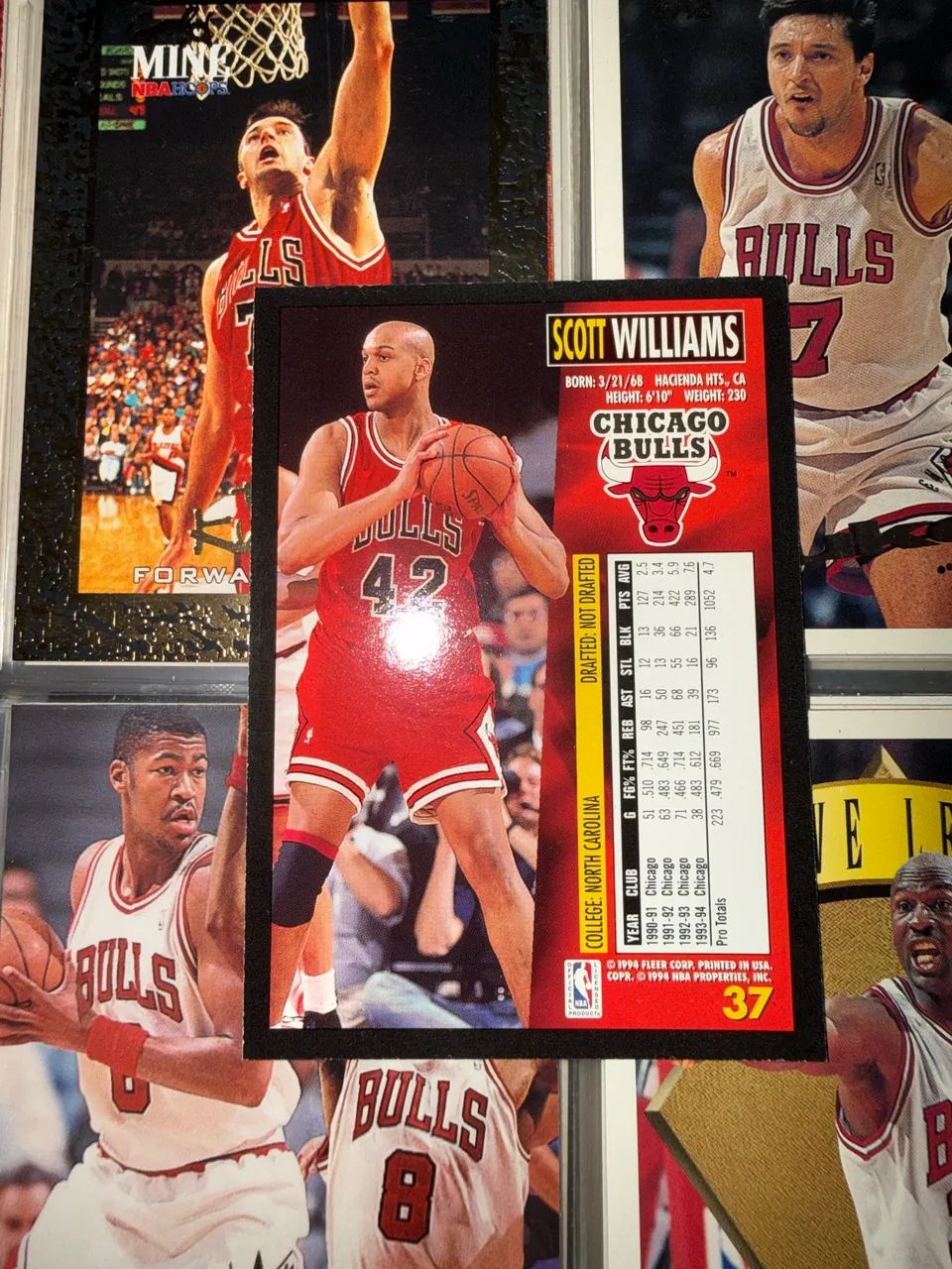 Scott Williams #37 Fleer 1994-95 Chicago Bulls NBA - Foto 2