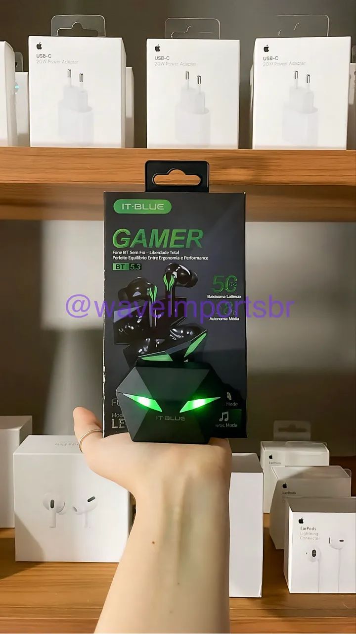 Fone Bluetooth Gamer Alien - Original IT-BLUE