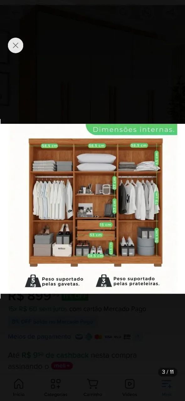 Guarda roupa casal  - Foto 2