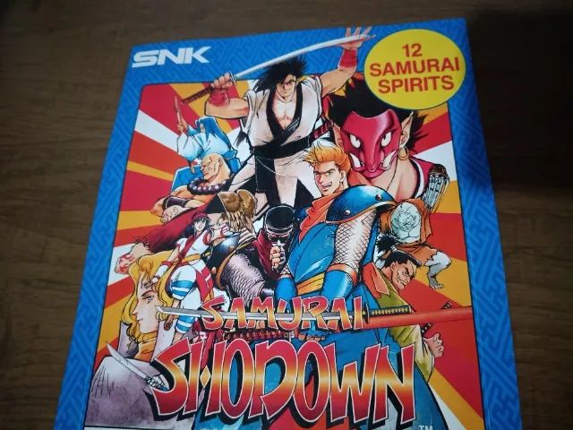 Kit com 2 Folhetos de Comandos originais Samurai Shodown para