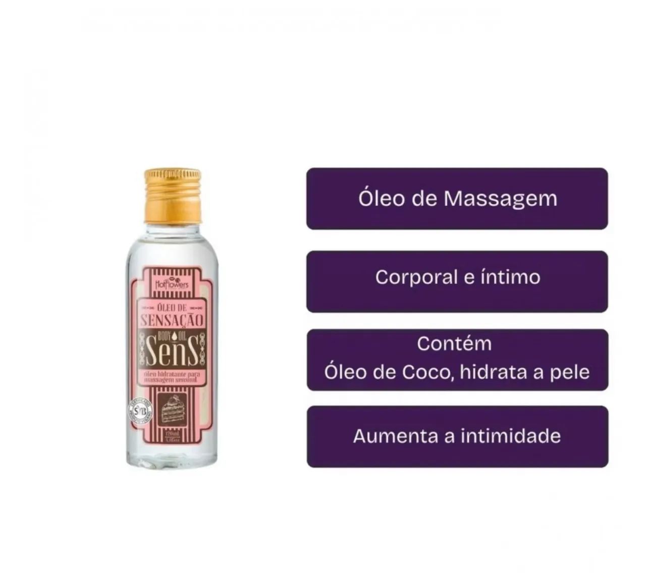 Óleo de coco para massagem chocolate com morango - Foto 4