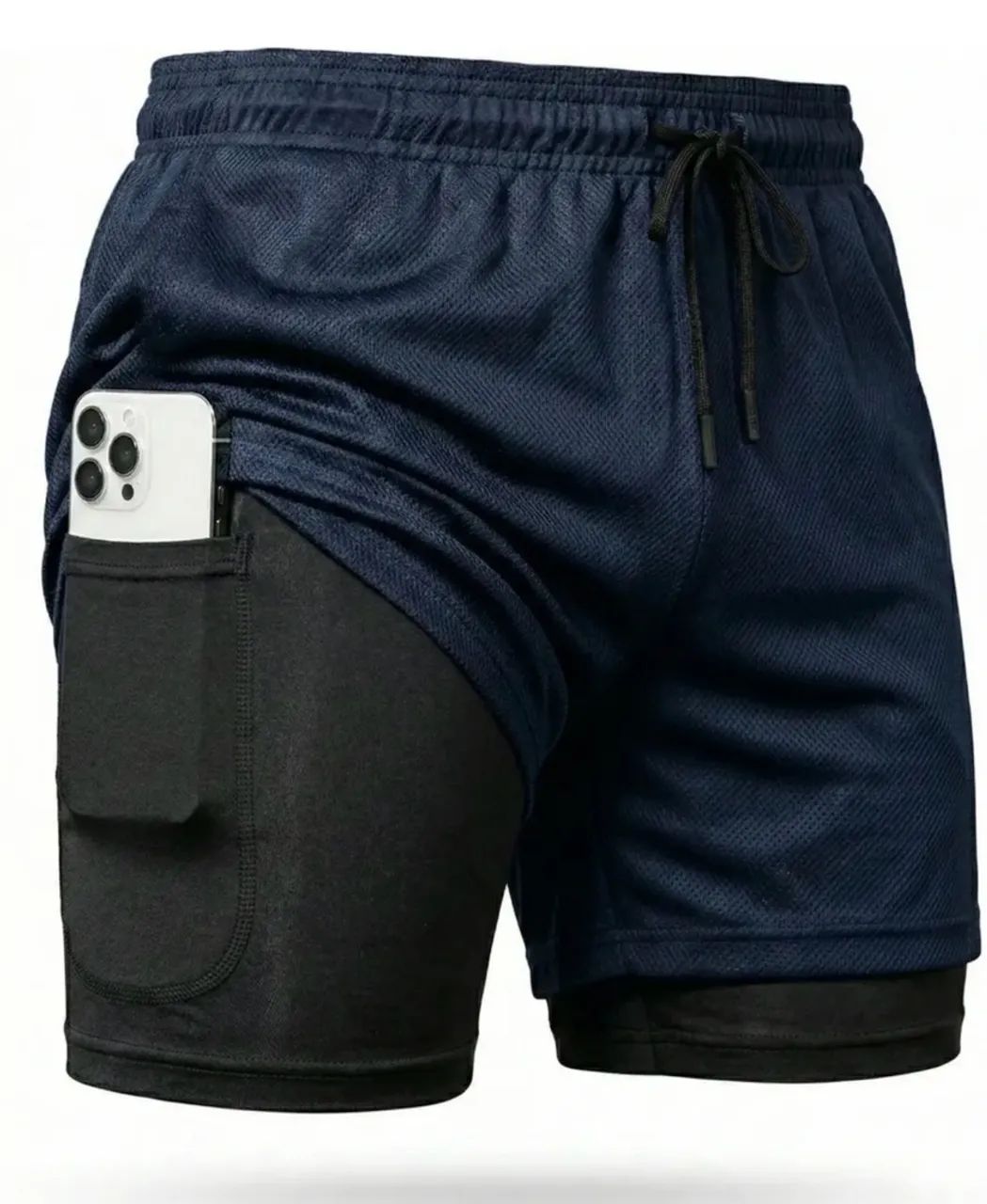 Short duplo de compressão masculino  - Foto 3