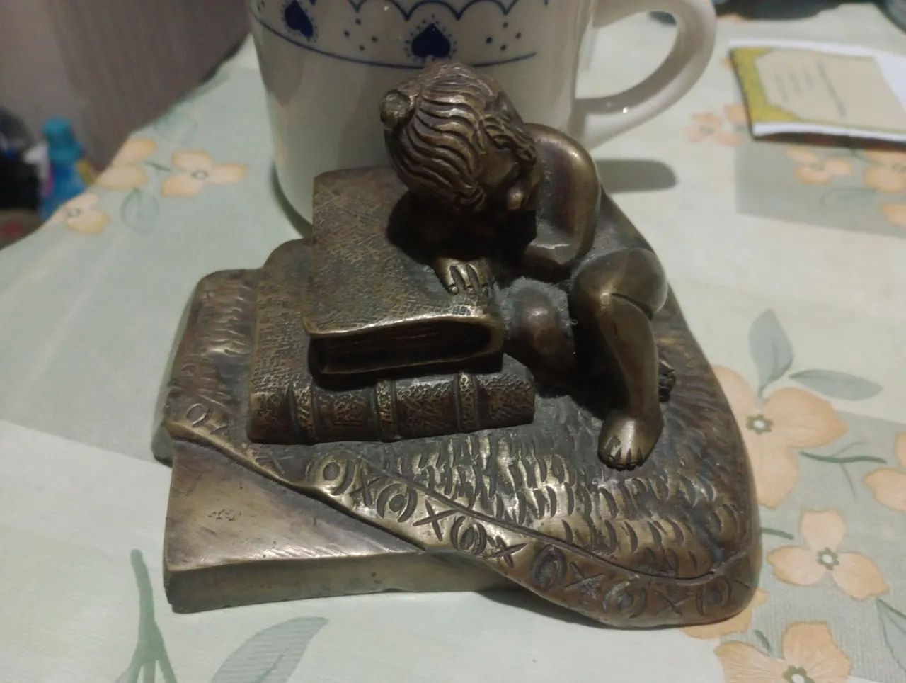   Peça de bronze decoração 
