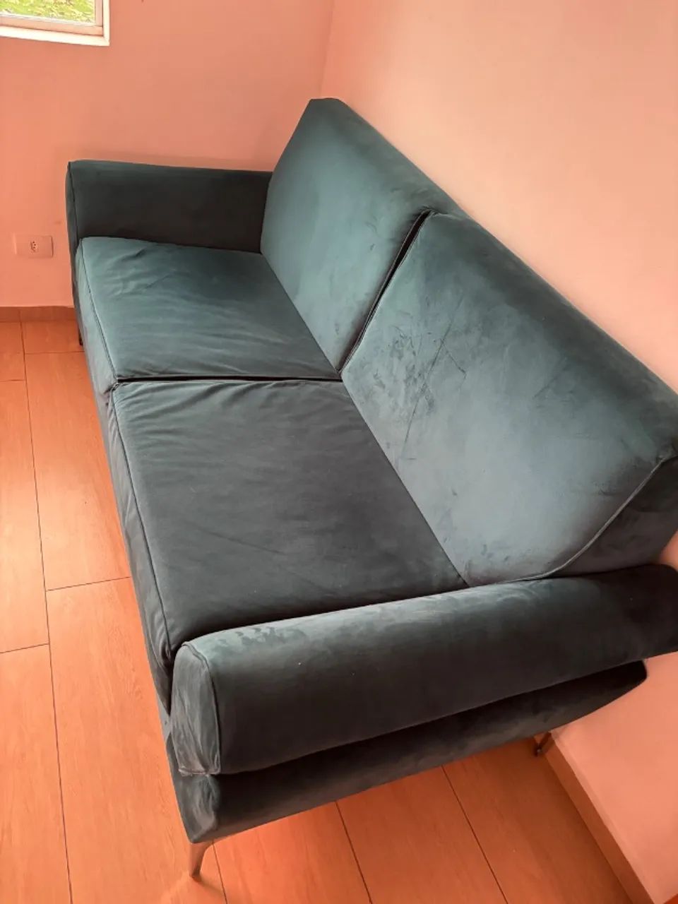 VENDO SOFÁ AZUL PETRÓLEO. - Foto 2
