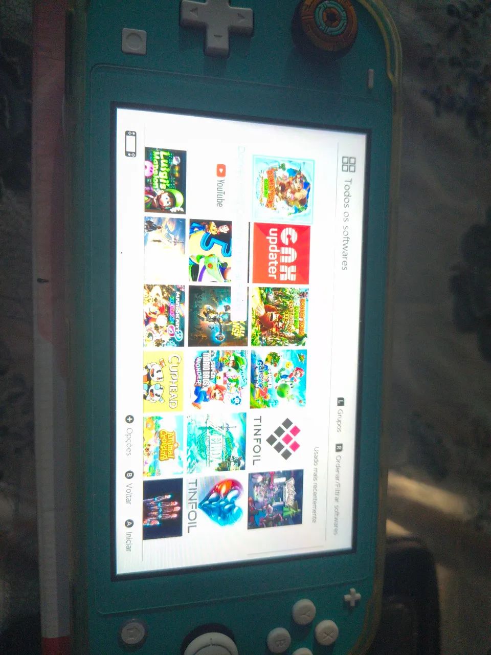 Nintendo Switch Lite Turquesa Desbloqueado + SD 512GB + Caixa e Acessórios - Foto 5