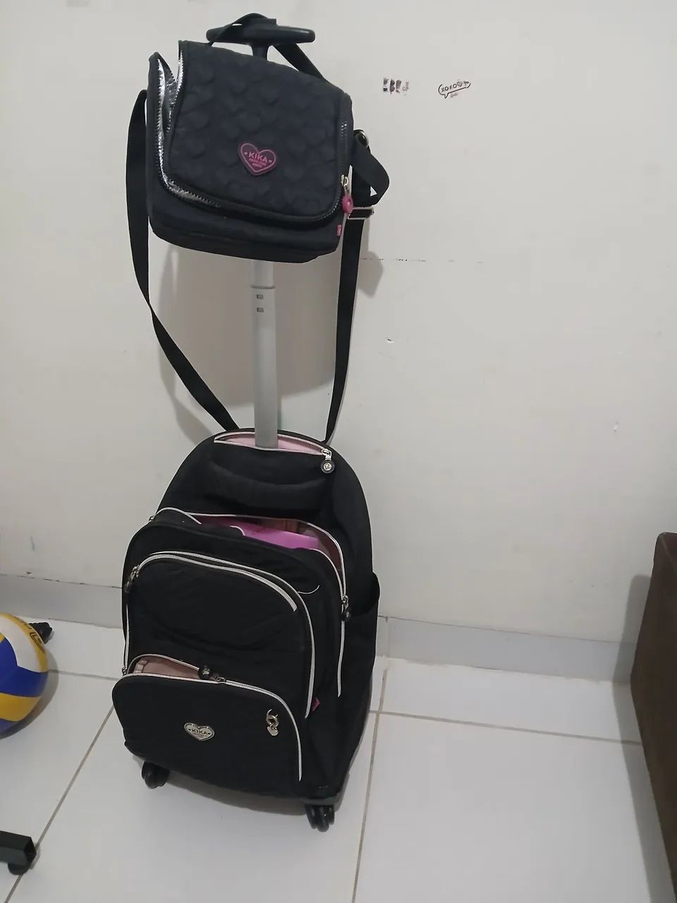 Bolsa de carrinho escolar com lancheira - Foto 2