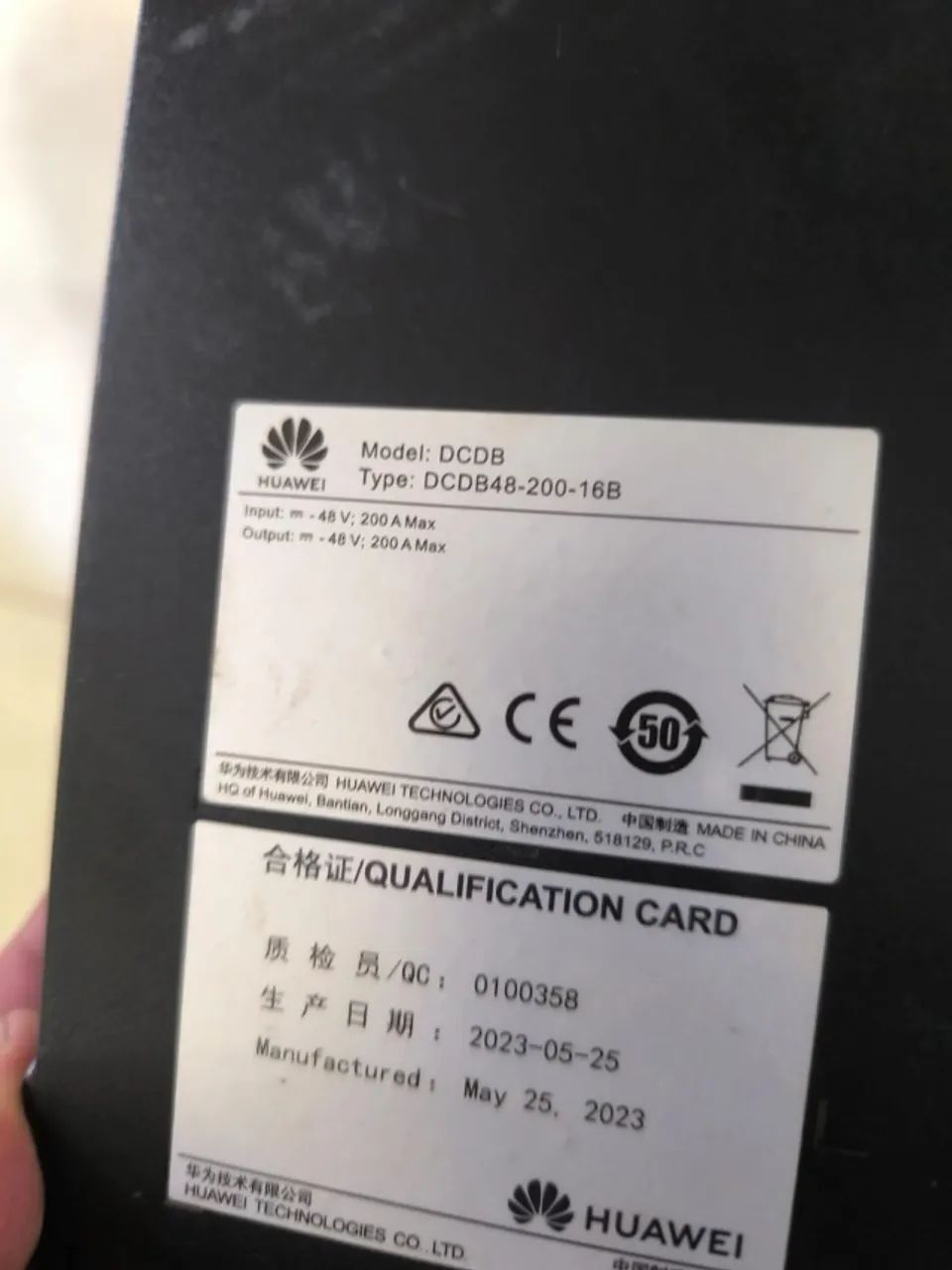 Dcdb48-200-16b Dcdu Distribuidor Dc Huawei 48v