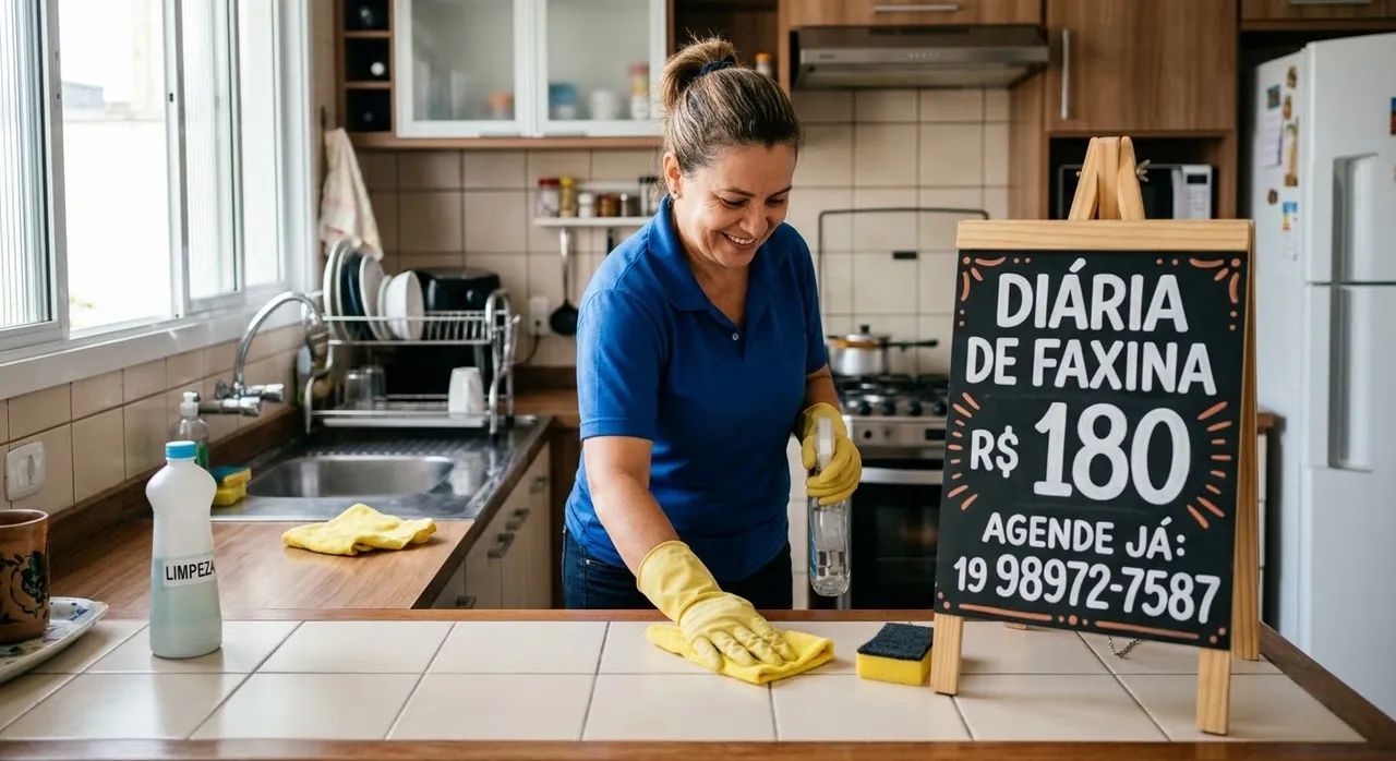 Faxina em Campinas 180,00 a diária 