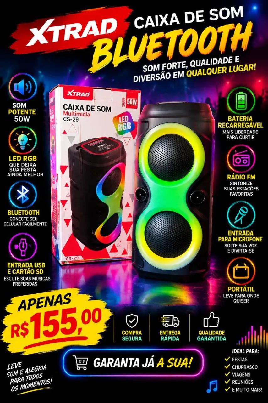 Caixa de som grande-promoção - Foto 3