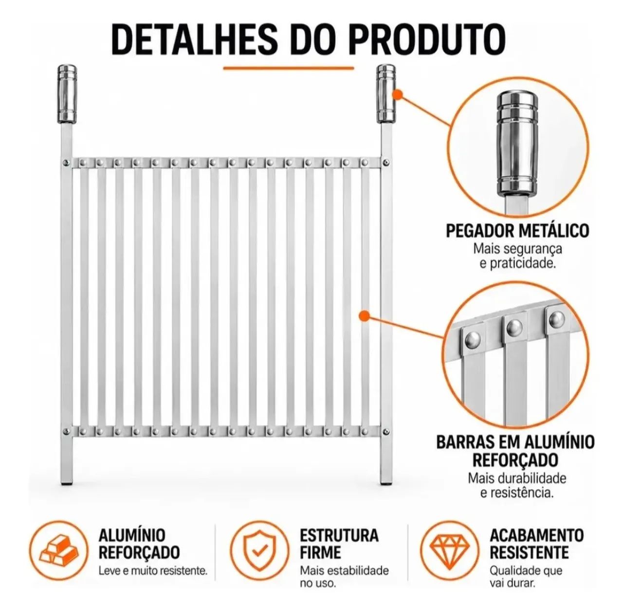 Vendo grelha alumínio/ nova - Foto 2