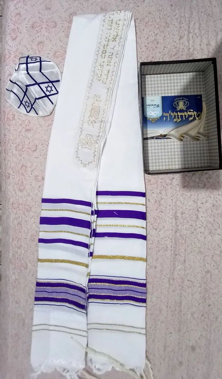 Kit talit e cachecol de Israel  - Foto 4