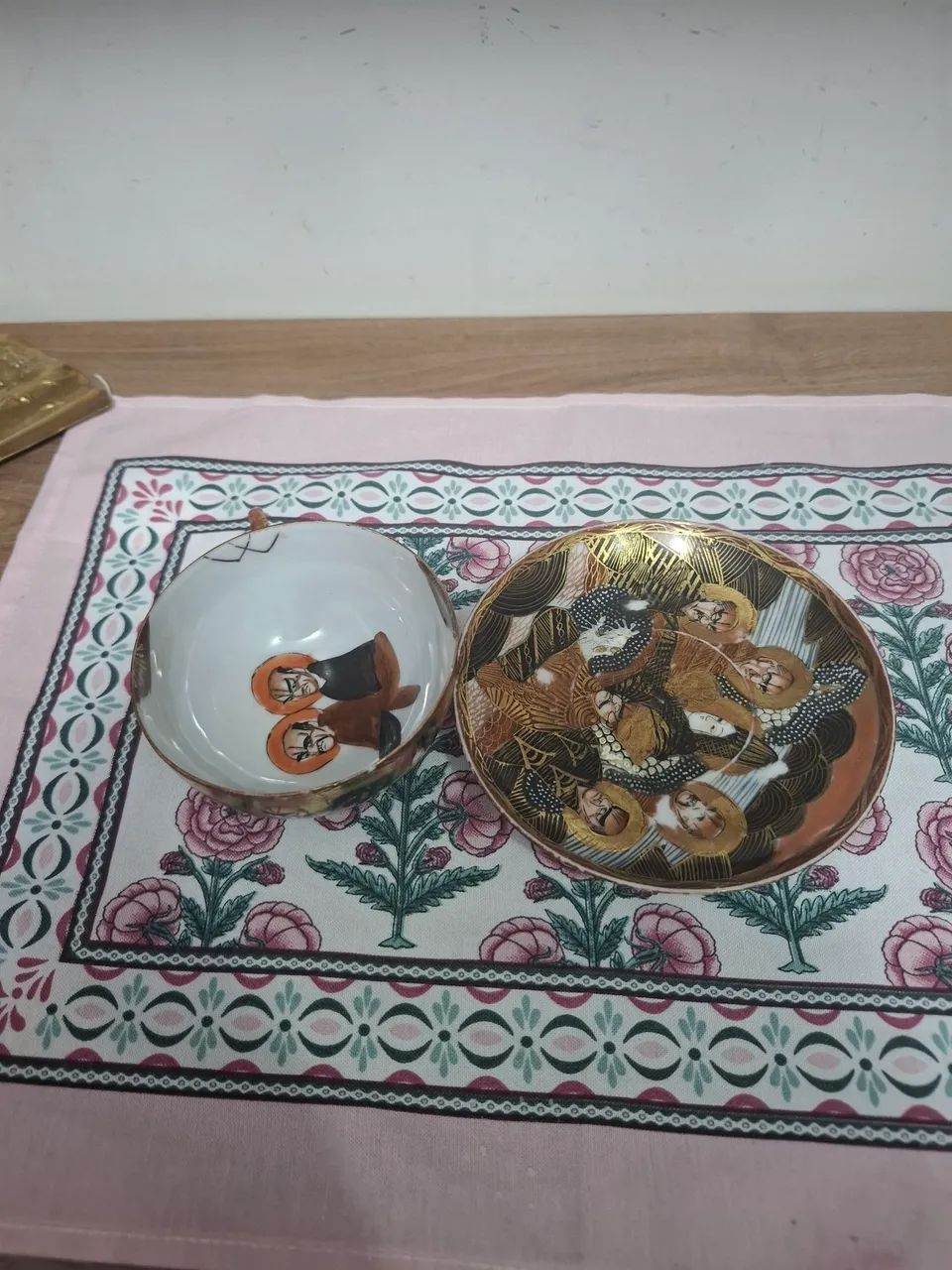 Exclusivo Conjunto Satsuma Vintage - Porcelana Japonesa Meiji com Pintura em Ouro - Foto 4