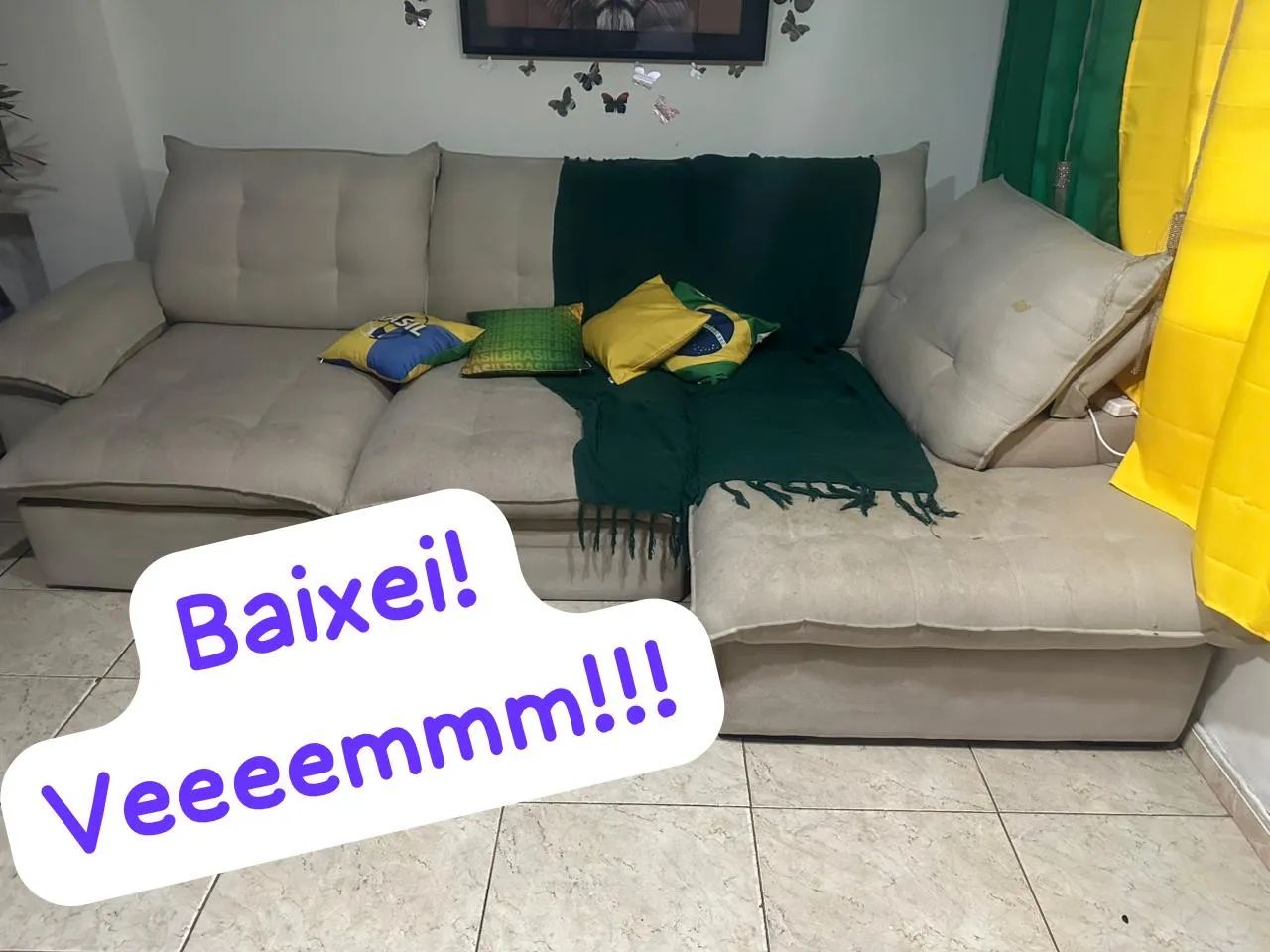 Sofá SUPER NOVO! Retrátil e Reclinável DE LINHO!!! - Foto 2