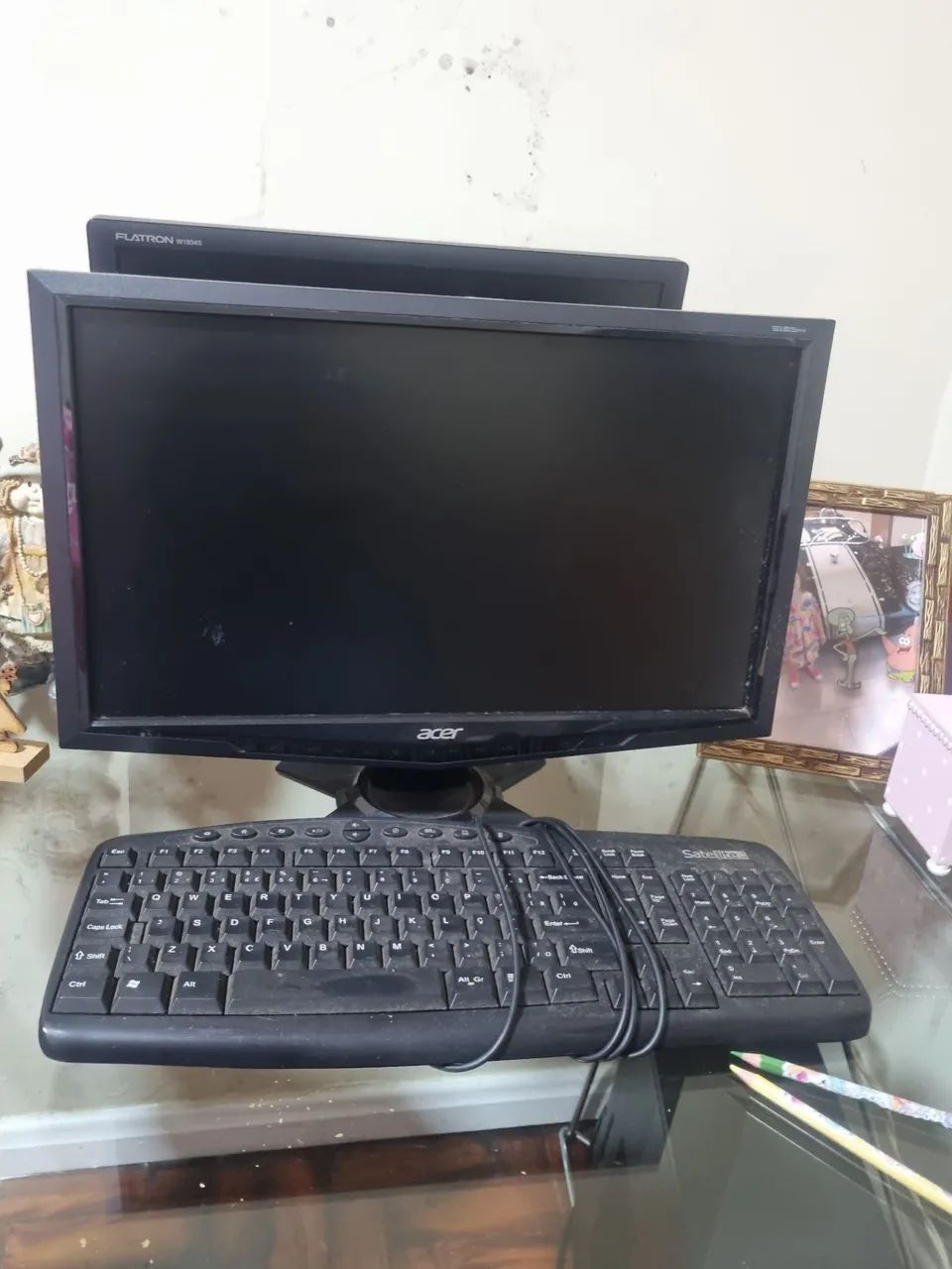 Kit Completo de Computador com 2 Monitores e Gabinete