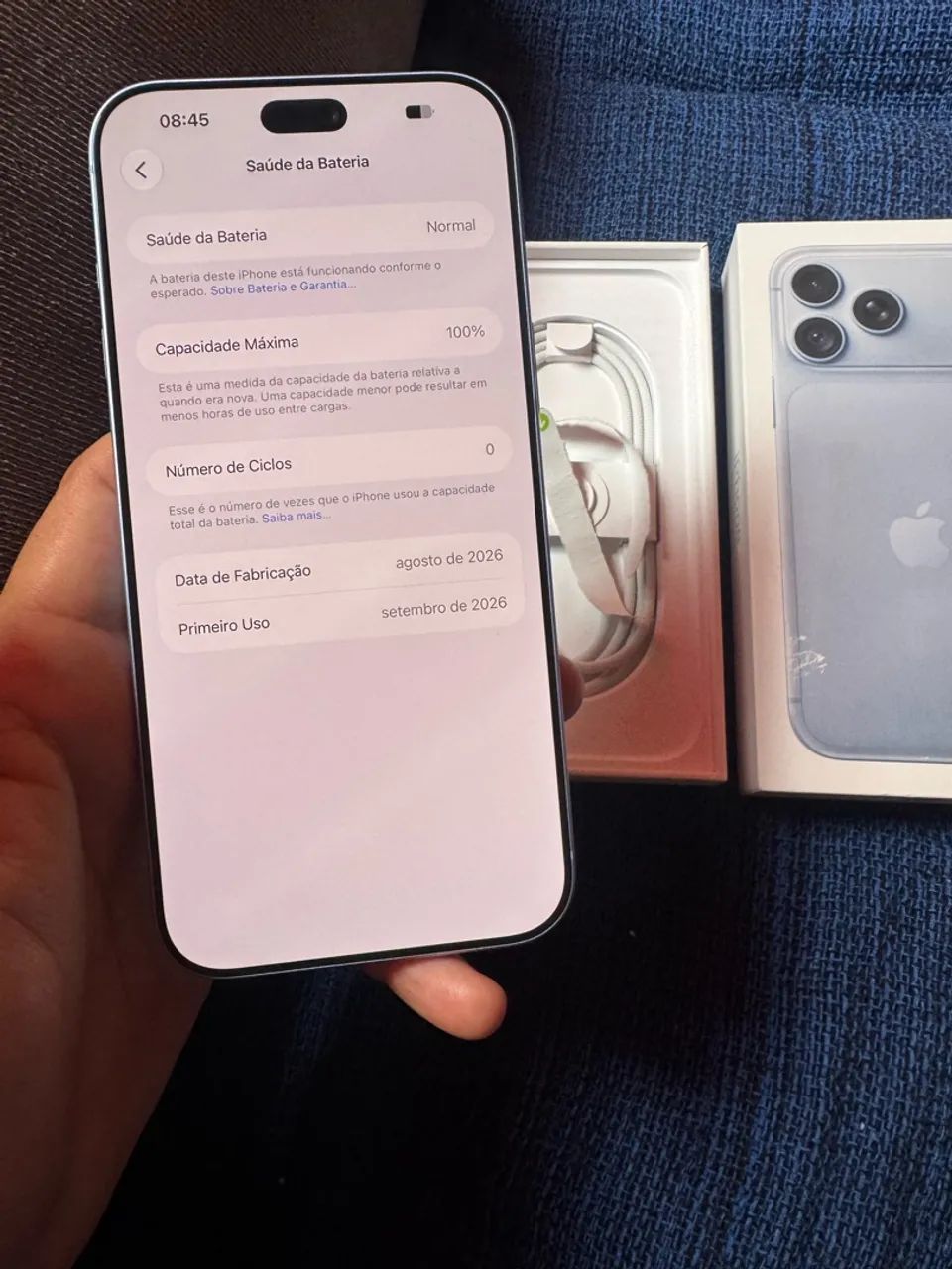 IPHONE 18 PRO MAX GLACIAL 256GB COM CAIXA E NOTA SEM USO PRATICAMENTE PASSO CARTÃO OK  - Foto 4