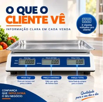 Balança Digital Eletrônica Comercial 40kg Precisão Bivolt - Foto 4