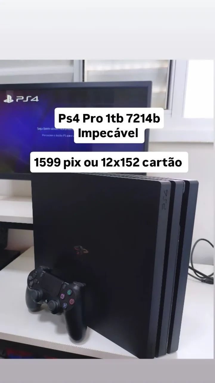 Ps4 Pro 1tb impecável 