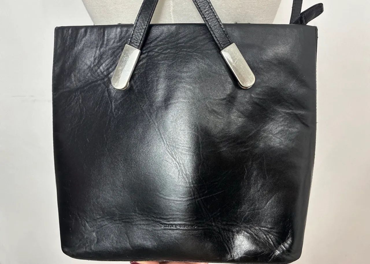 bolsa smartbag de couro preta - Foto 4