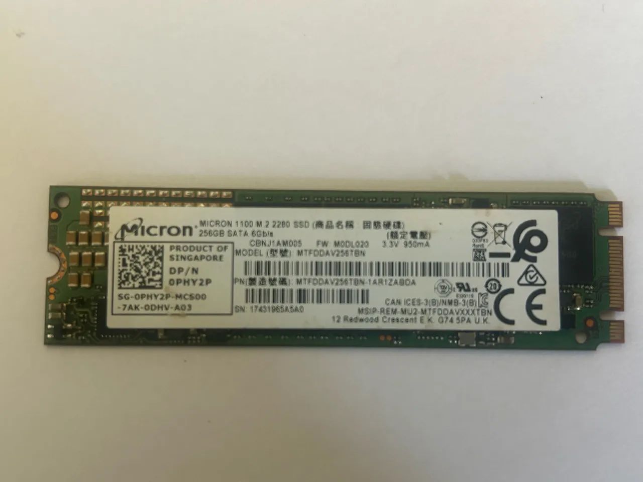 Hd ssd m2 256gb 