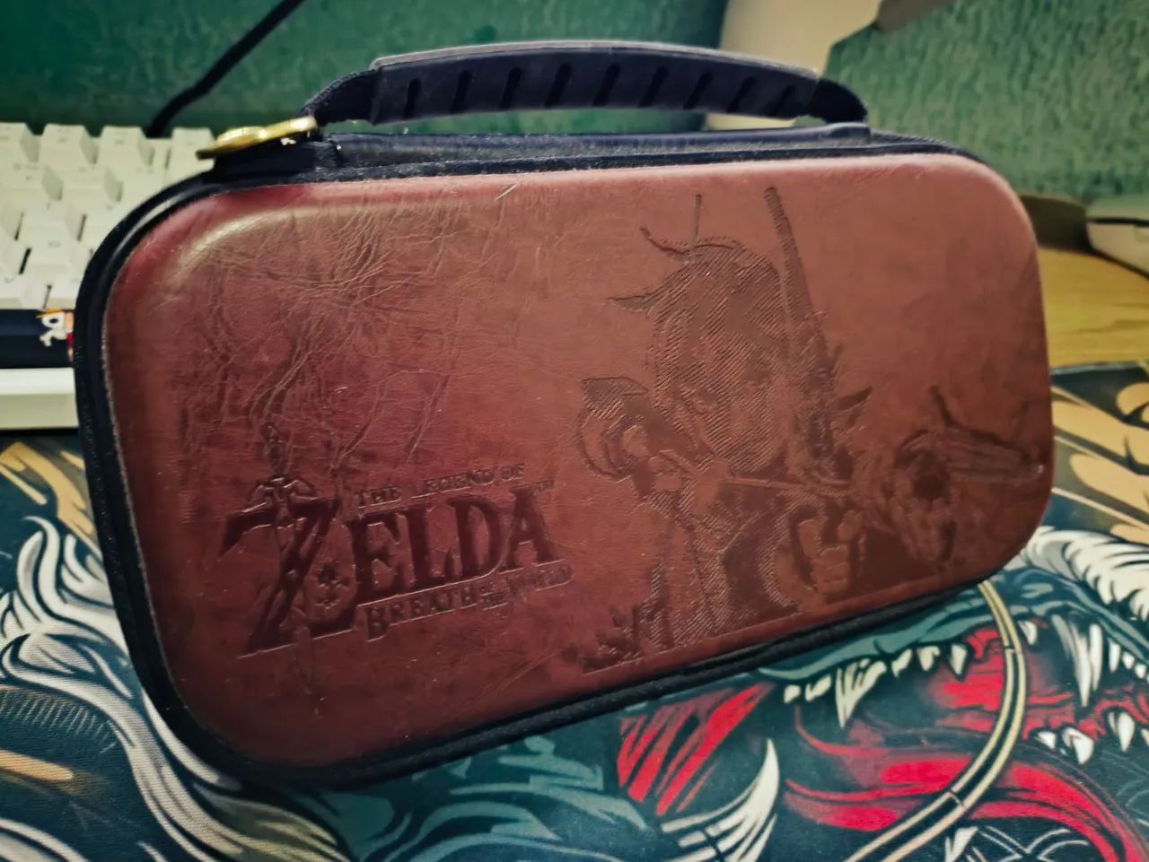 Case Zelda Nintendo switch lite em couro 