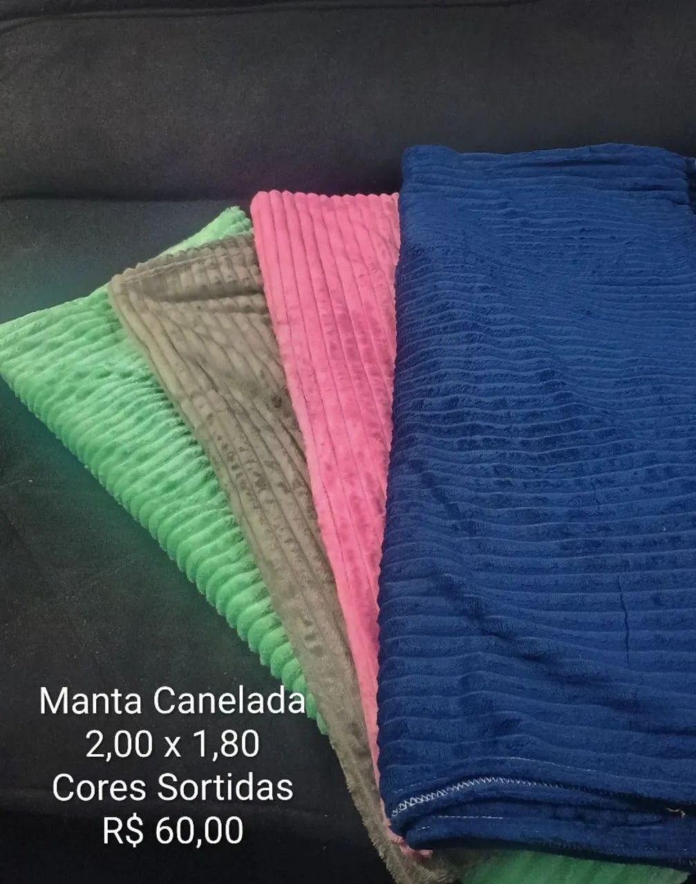 Manta canelada de casal  - Foto 2