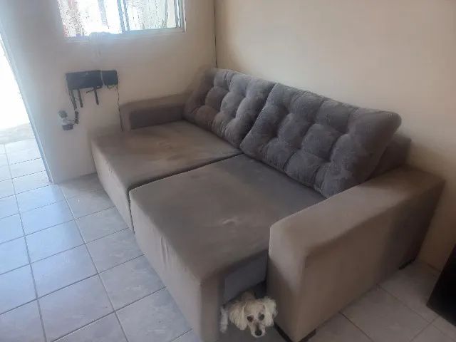 Sofá retrátil usado de 3 lugares - Foto 3