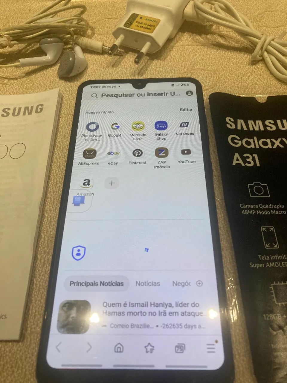 celular  samsung A31 azul - Foto 2