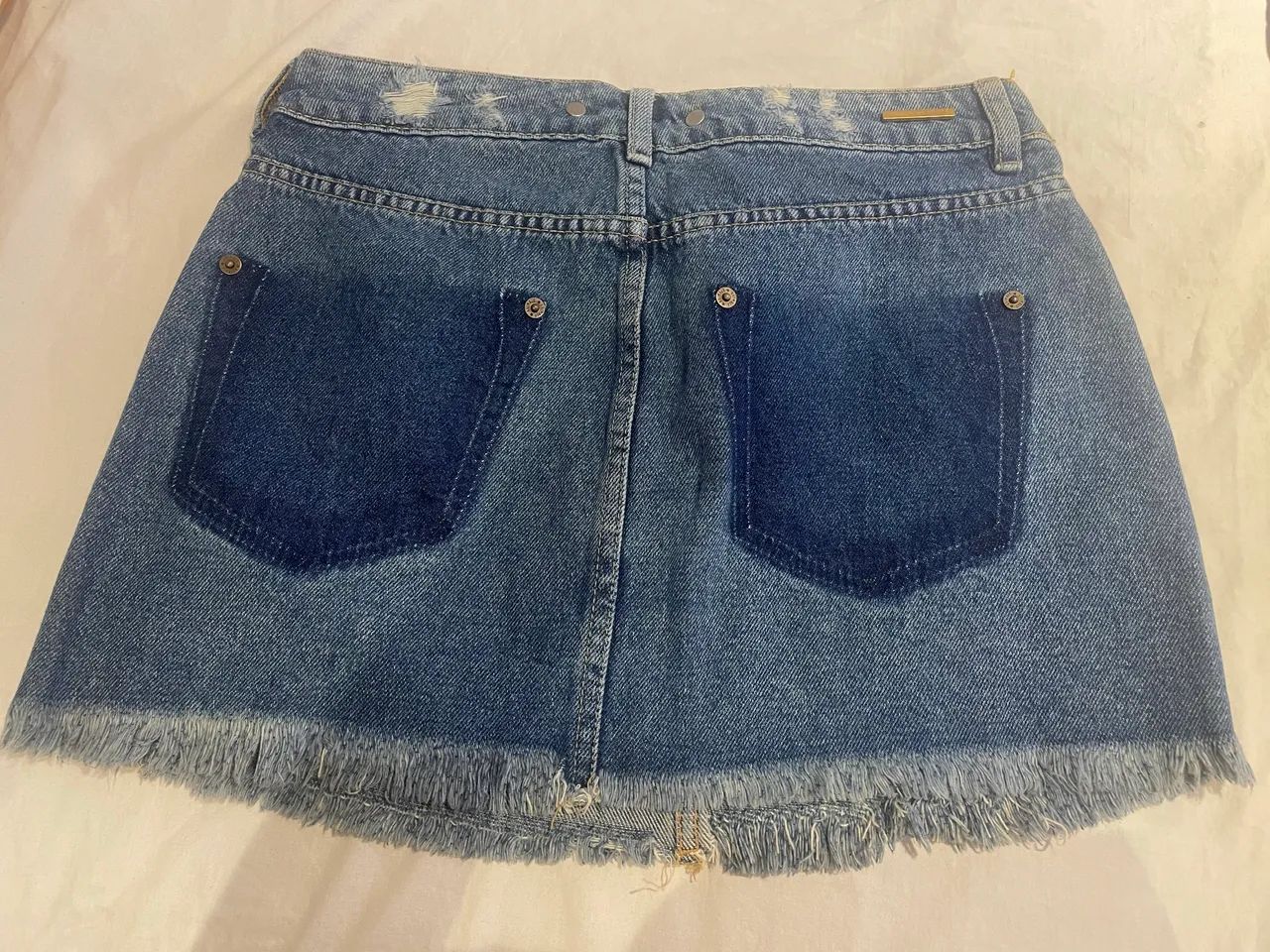 Saia Jeans Animale com Pedrarias - Tam. 36 - Foto 3