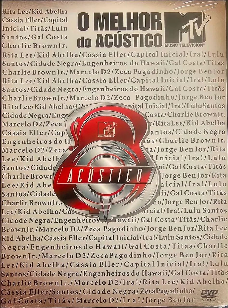 DVD O Melhor do Acústico MTV NOVO LACRADO 20 Grandes sucessos com vários cantores. 