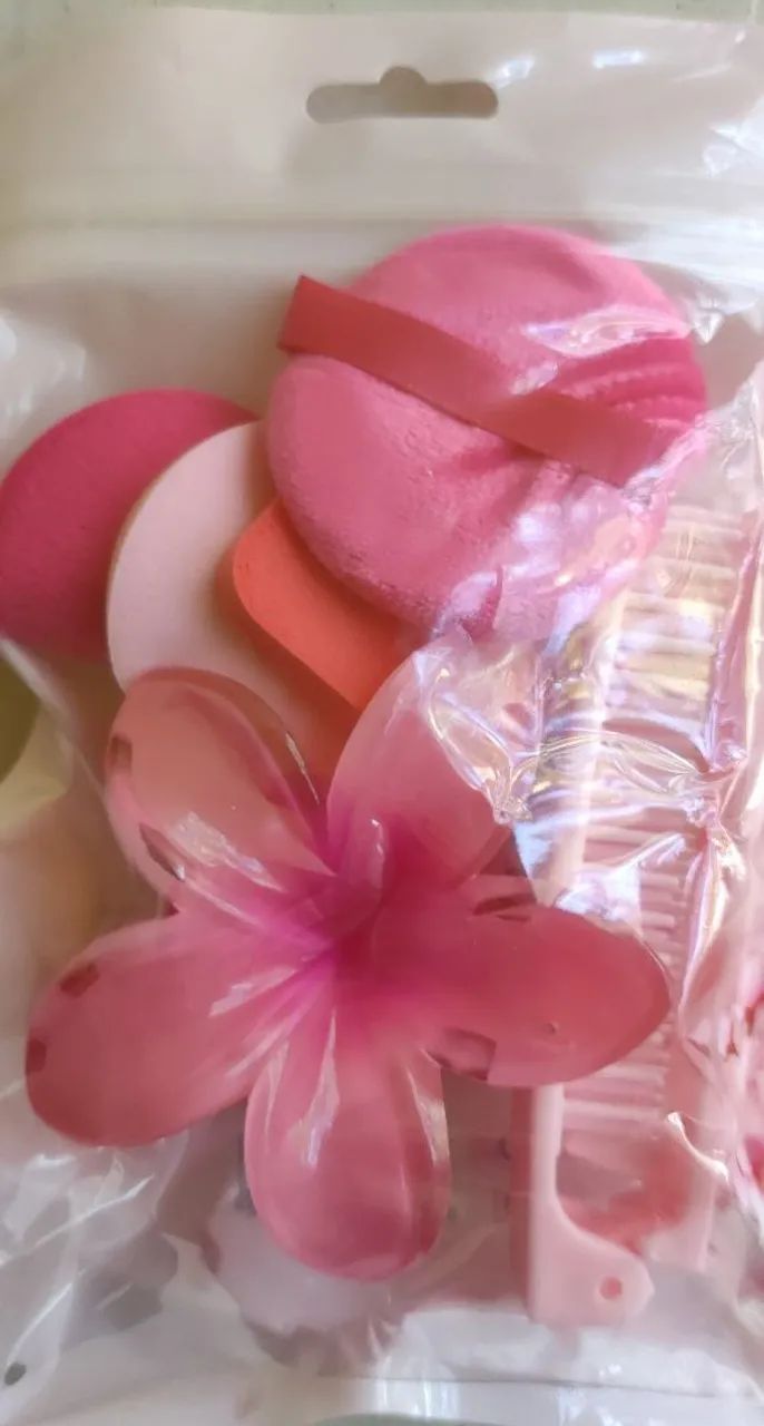 Kit de Maquiagem Feminino com Acessórios e Esponjas - Novo Lacrado - Foto 3