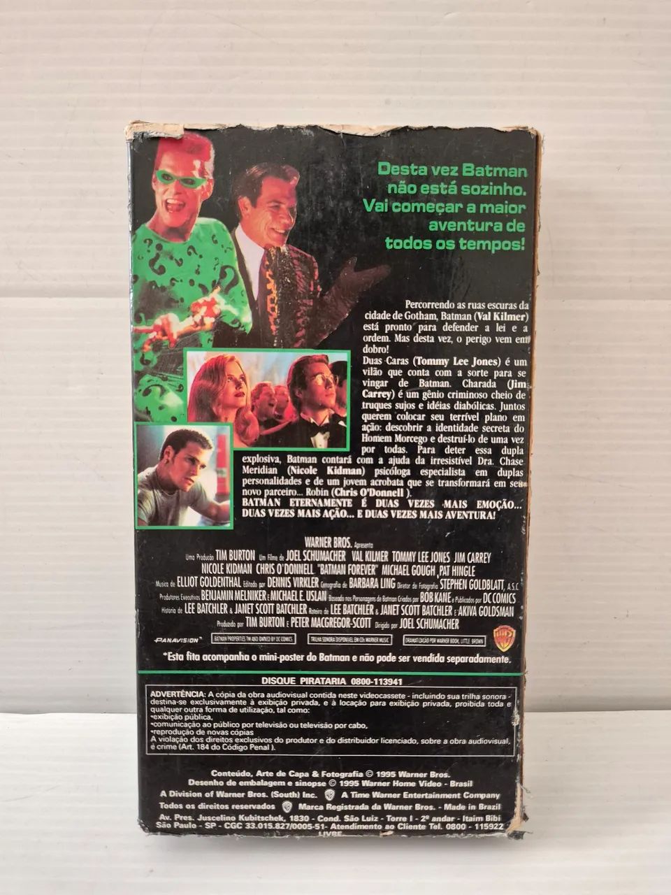 Fita VHS Batman Eternamente 1995 (Original Warner Bros) - Foto 3